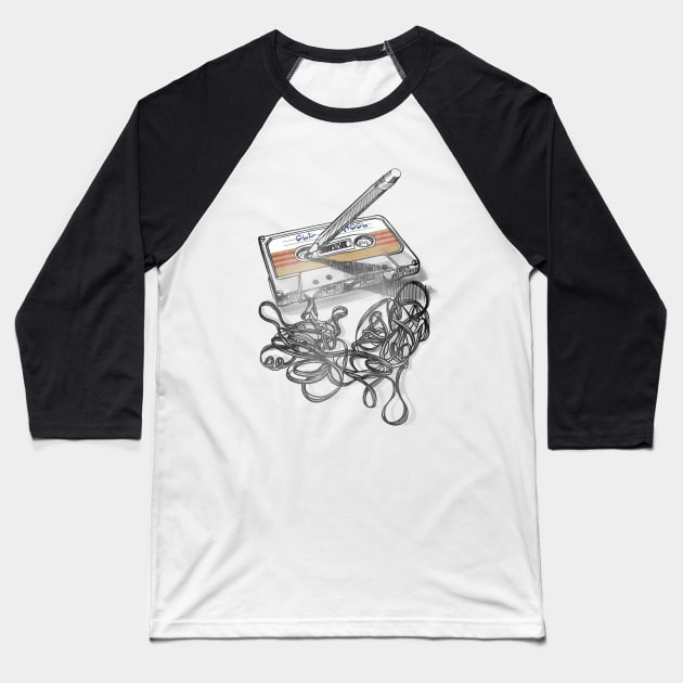 Cassette Tape Baseball T-Shirt by Buy Custom Things